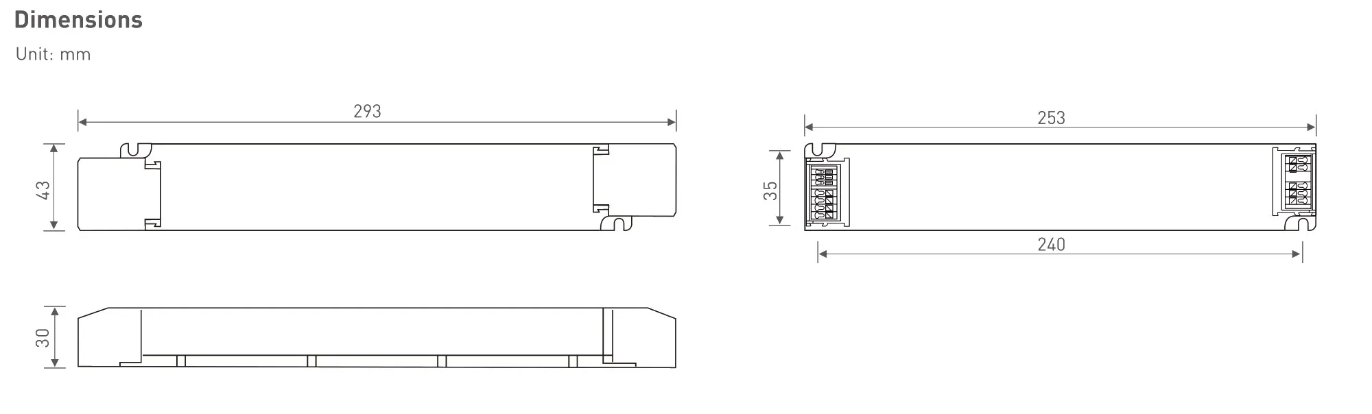 Leading edge (Triac), Trailing edge (ELV) Phase-cut and Push DIM/CCT, 0-100% Dim, Constant Voltage 75W, 24Vdc 3.12A, 200-240Vac, IP20, 5yrs Warranty. LM-75-24-G1T2  LTECH Constant Voltage